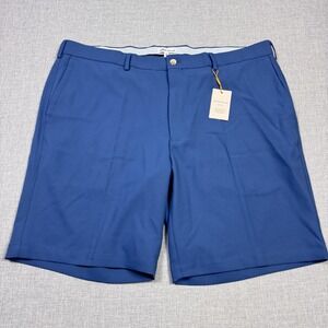 Peter Millar Salem Performance Golf Shorts Mens 40 Blue Chino Flat Front